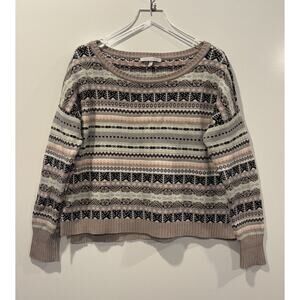 Victoria's Secret Sweater Knit Fair Isle‎ Striped Thick Cotton Womens Medium